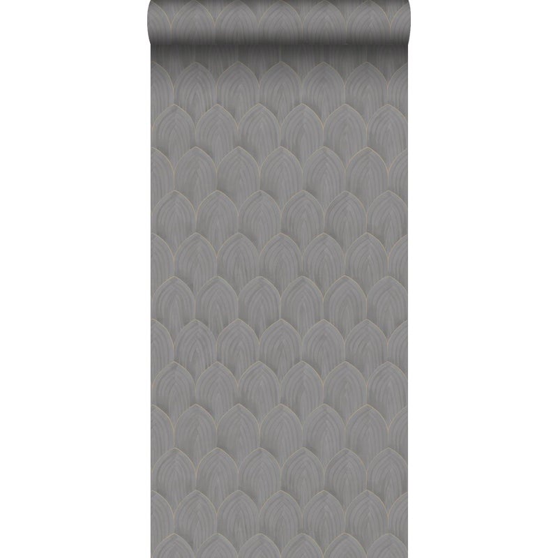 Tapeta motyw art déco szarym - 53 cm x 10.05 m - BORASTAPETER