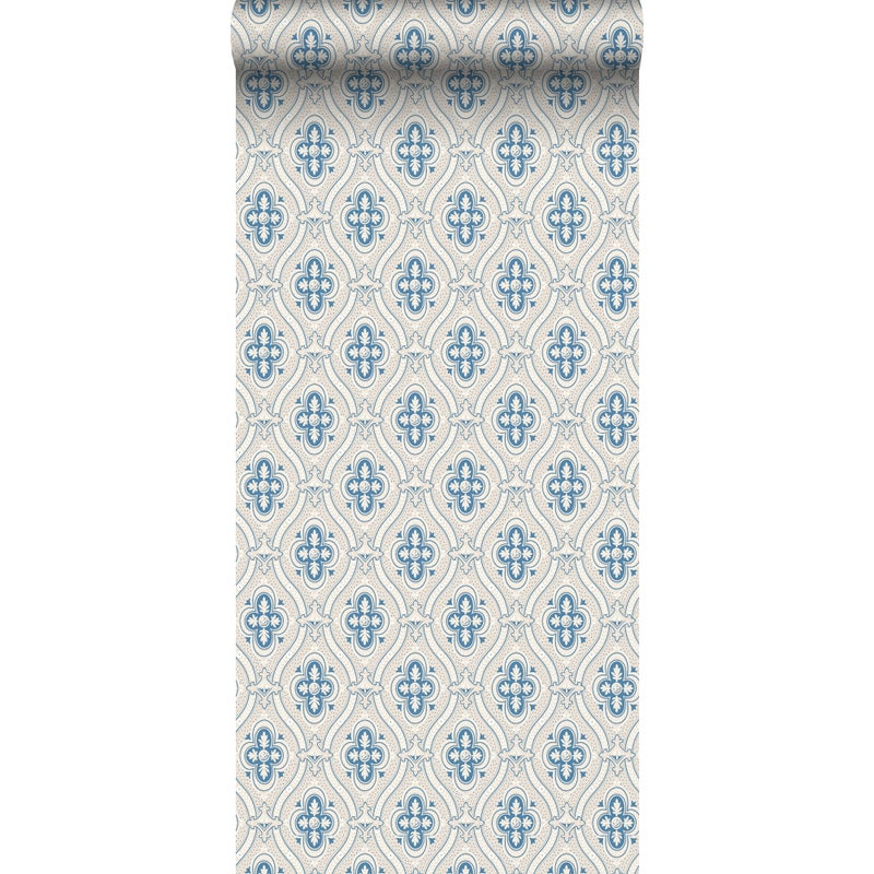Tapeta ozdoby retro niebieskimIszarym - 53 cm x 10.05 m - BORASTAPETER