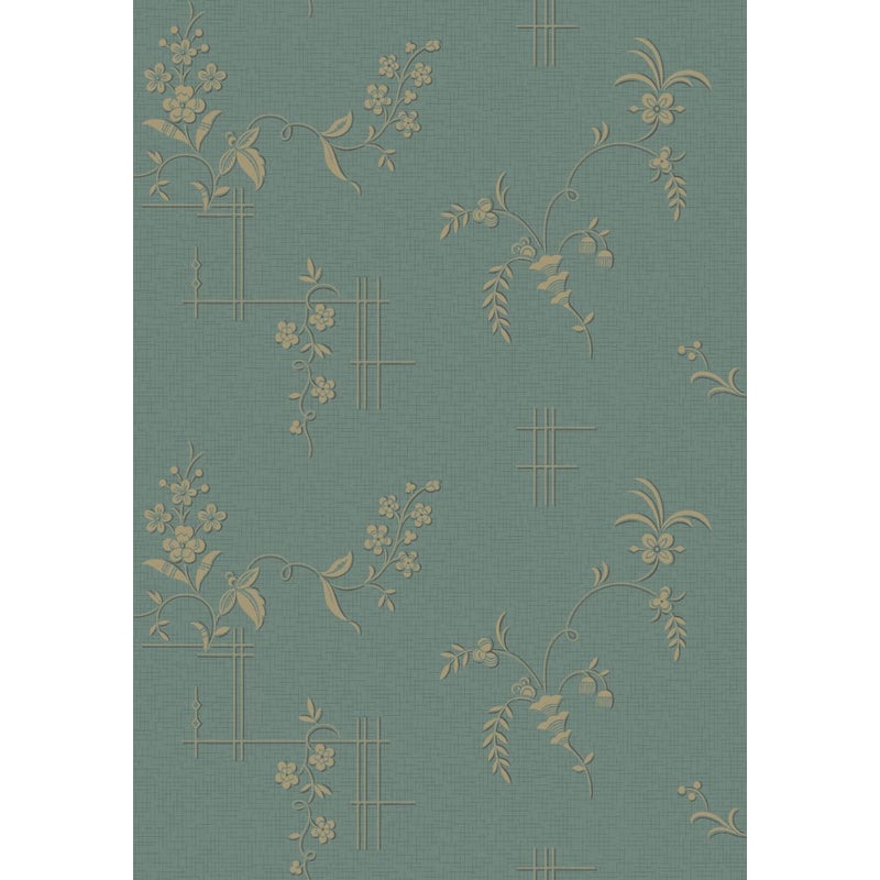 Tapeta kwiaty zielonym - 53 cm x 10.05 m - BORASTAPETER