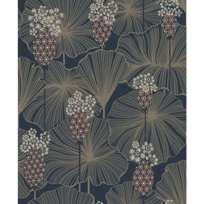 Tapeta kwiaty zielonym - 53 cm x 10.05 m - BORASTAPETER