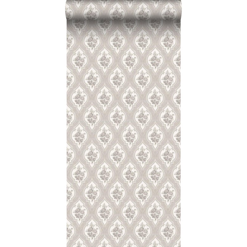 Tapeta druk barokowy beżowym - 53 cm x 10.05 m - BORASTAPETER