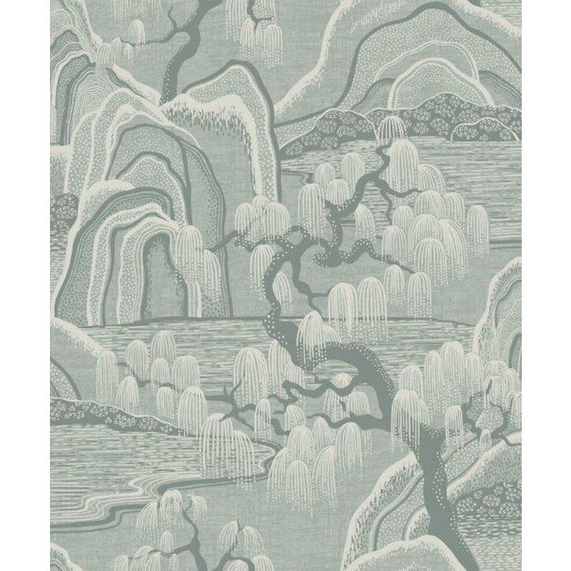 Tapeta zalesiony krajobraz zielonym - 53 cm x 10.05 m - BORASTAPETER