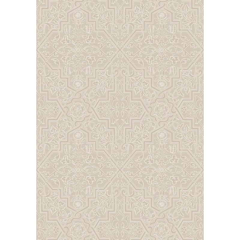 Tapeta zabytkowe kwiaty piaskowego beżu - 53 cm x 10.05 m - BORASTAPETER