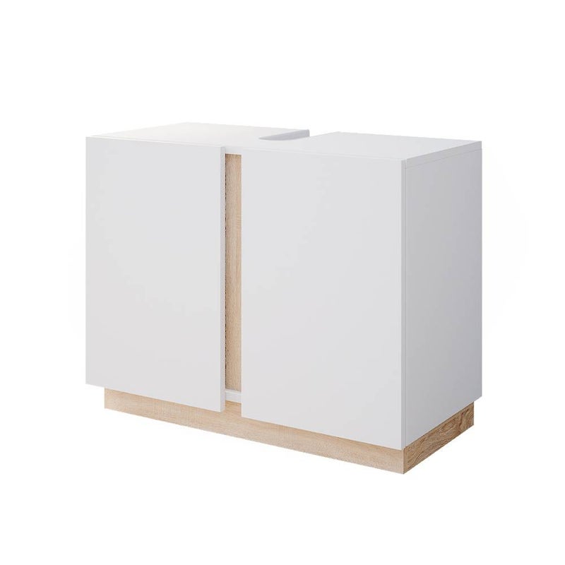 Vicco Szafka pod umywalkę Gloria, Biały, 70.4 x 55.5 cm z 2 drzwiami