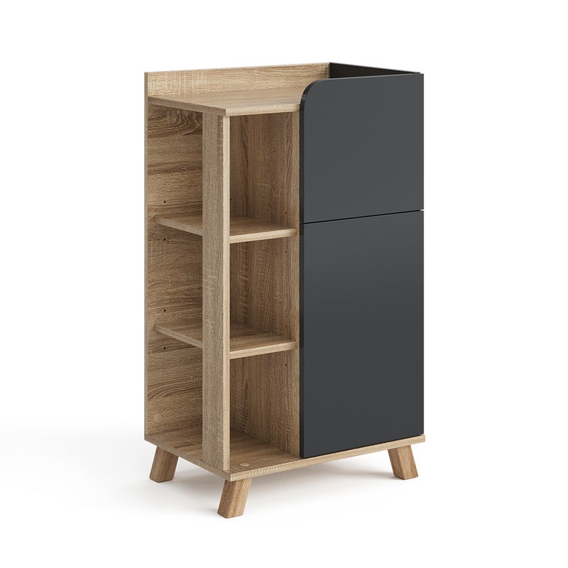Vicco Szafka podstawowa Karen, Sonoma/antracyt, 50 x 90 cm z drzwiami i szufladą