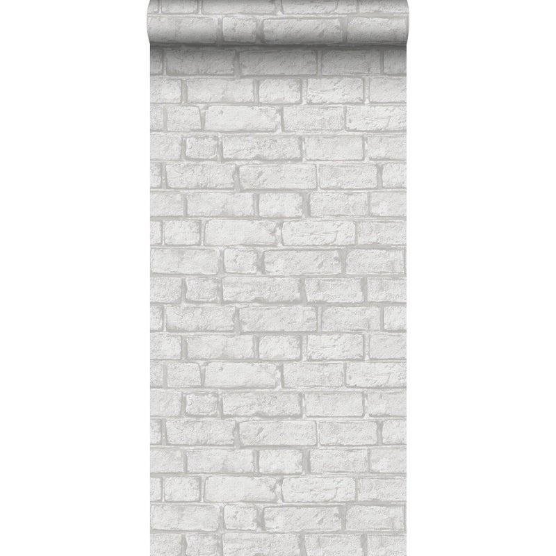 Tapeta ceglana ściana szarym - 53 cm x 11.2 m - BORASTAPETER