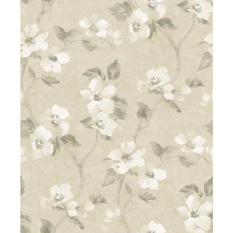 Tapeta kwiaty zielonym - 53 cm x 10.05 m - BORASTAPETER