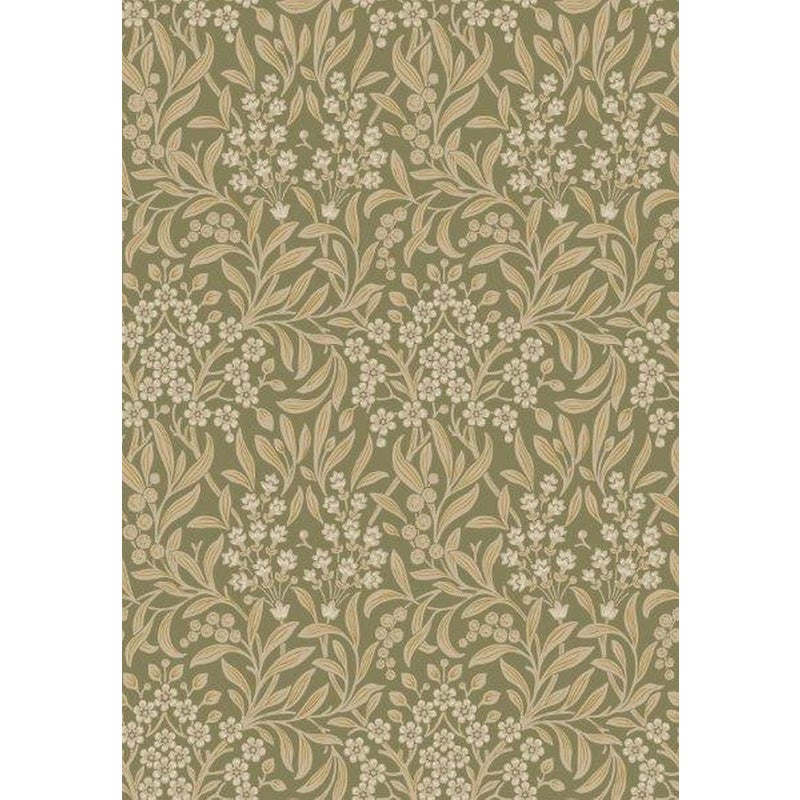 Tapeta kwiaty oliwkowym - 53 cm x 10.05 m - BORASTAPETER