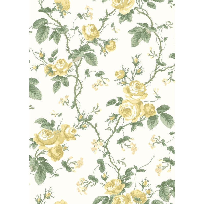 Tapeta róże żółtym - 53 cm x 10.05 m - BORASTAPETER