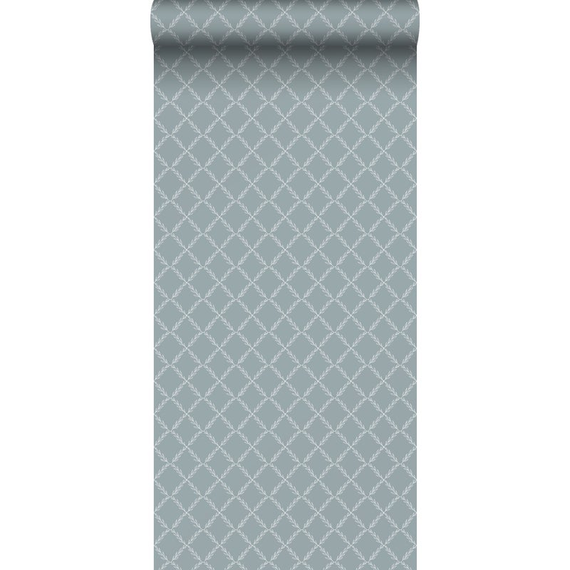 Tapeta graficzny romb diamentowy wieber gradient szaro-niebieskim - 53 cm x 10.05 m - DURO