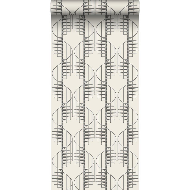 Tapeta motyw graficzny beżowym - 53 cm x 10.05 m - BORASTAPETER
