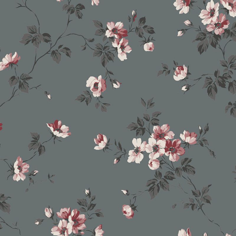 Tapeta kwiaty zielonym - 53 cm x 10.05 m - DURO