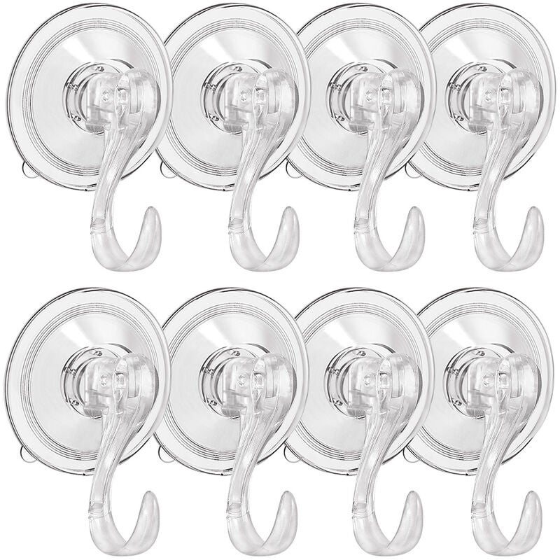8-częściowy haczyk z przyssawką, przezroczysty ścienny haczyk z przyssawką