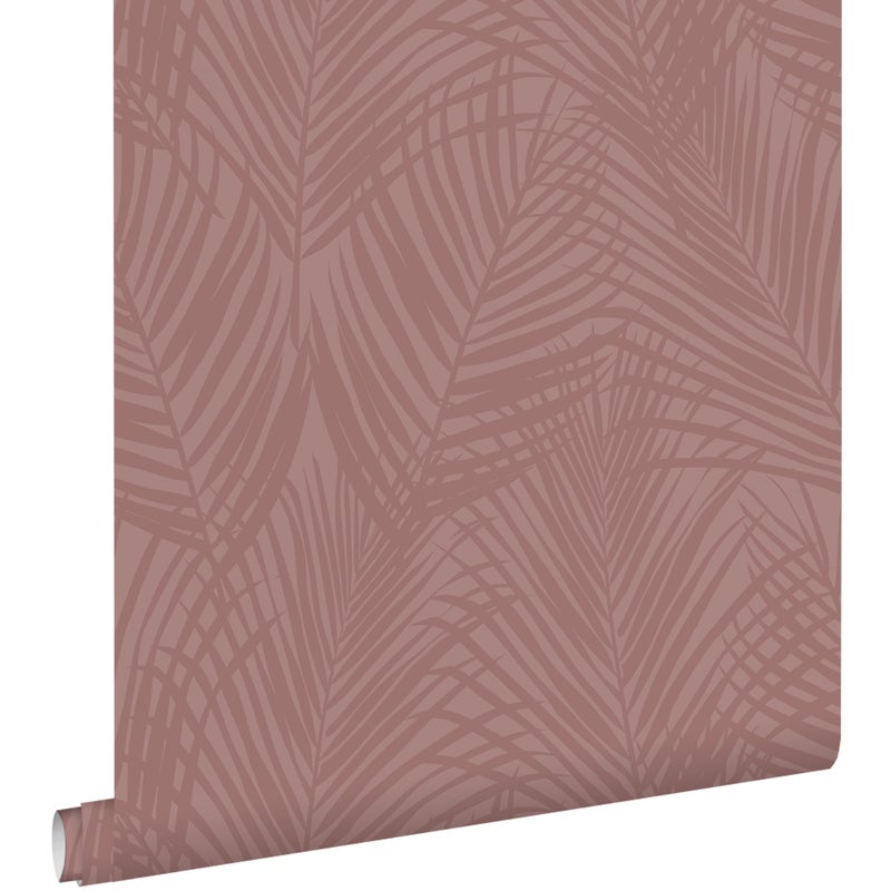 Tapeta liście palmowe starego różu - 53 cm x 10.05 m - ESTAHOME