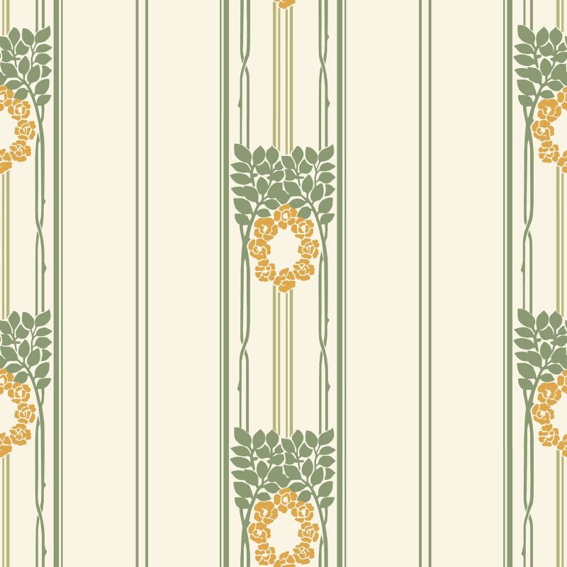 Tapeta kwiaty szaro-oliwkowym - 53 cm x 10.05 m - DURO