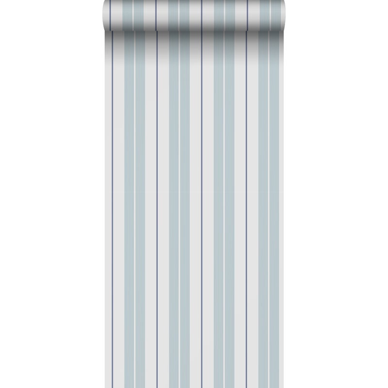 Tapeta paski jasnoniebieskimIszarym - 53 cm x 10.05 m - SANDERS & SANDERS