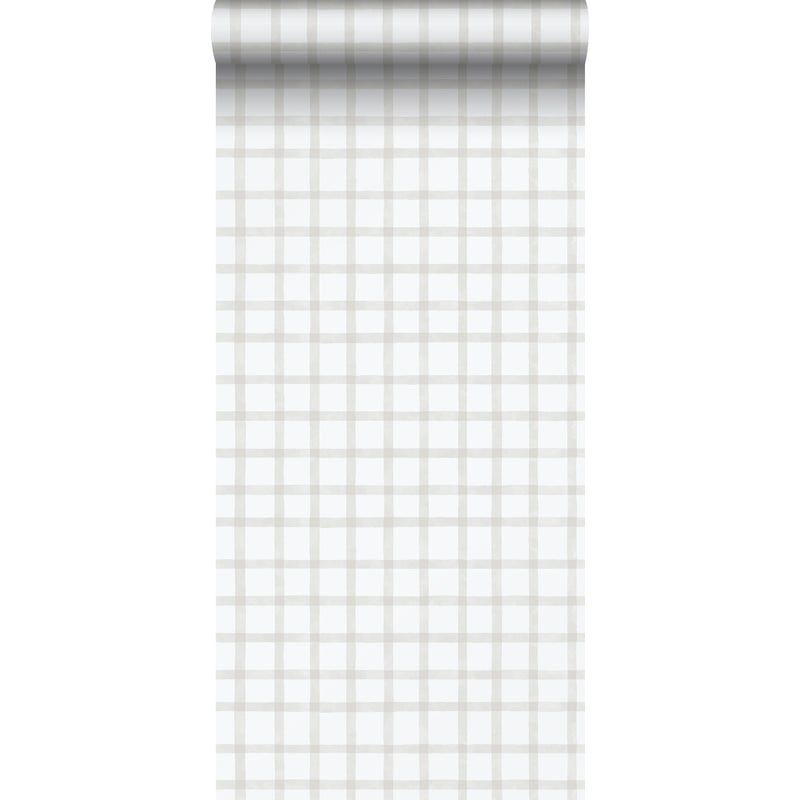 Tapeta sprawdź wzór szarymIbiałym - 53 cm x 10.05 m - SANDERS & SANDERS