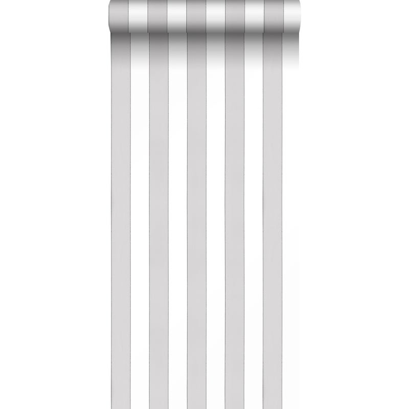 Tapeta paski szarymIbiałym - 53 cm x 10.05 m - SANDERS & SANDERS