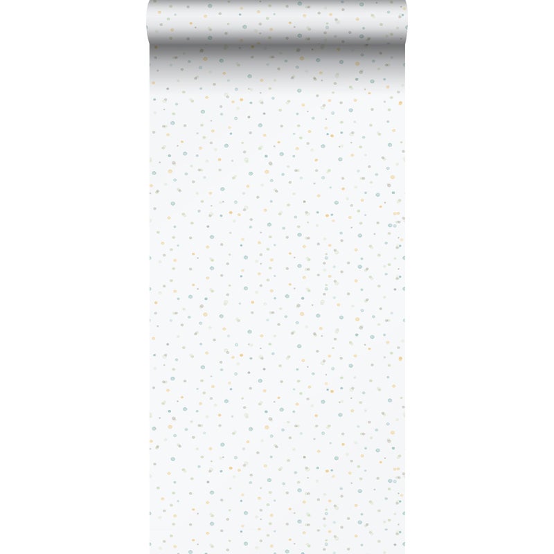 Tapeta kropki niebieskim,zielonymIbiałym - 53 cm x 10.05 m - SANDERS & SANDERS
