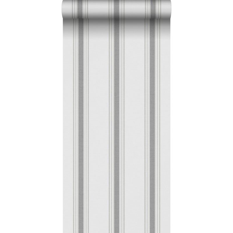 Tapeta paski ciemnoszarym - 53 cm x 10.05 m - SANDERS & SANDERS