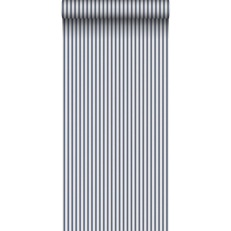 Tapeta paski ciemnoniebieskimIszarym - 53 cm x 10.05 m - SANDERS & SANDERS