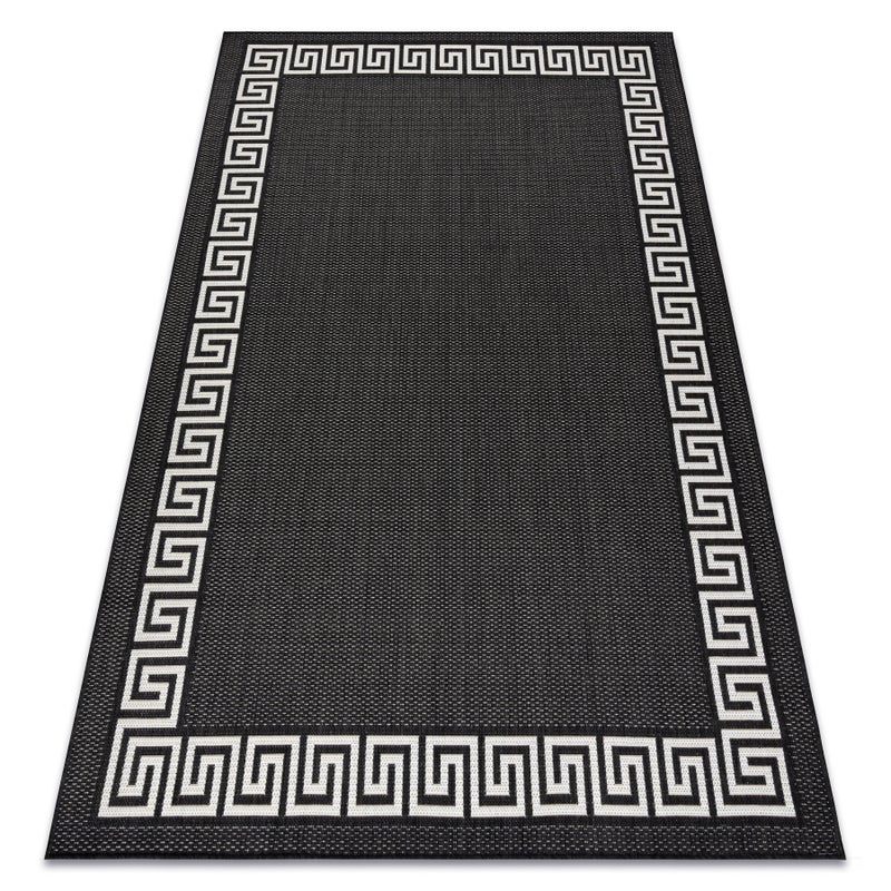 Dywan SZNURKOWY SIZAL FLAT 49373690 Grecki czarny / krem 120x170 cm