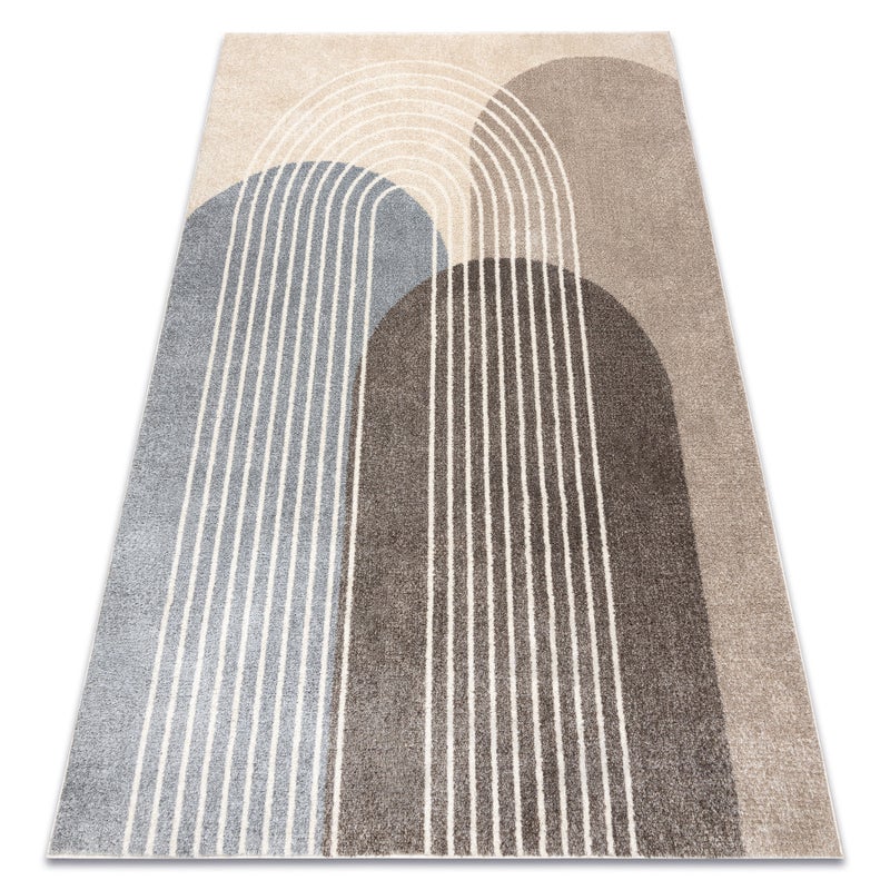 Dywan FUSION 0810 beż / brązowy - Geometryczny, nowoczesny, abstrakcyjny 240x330 cm
