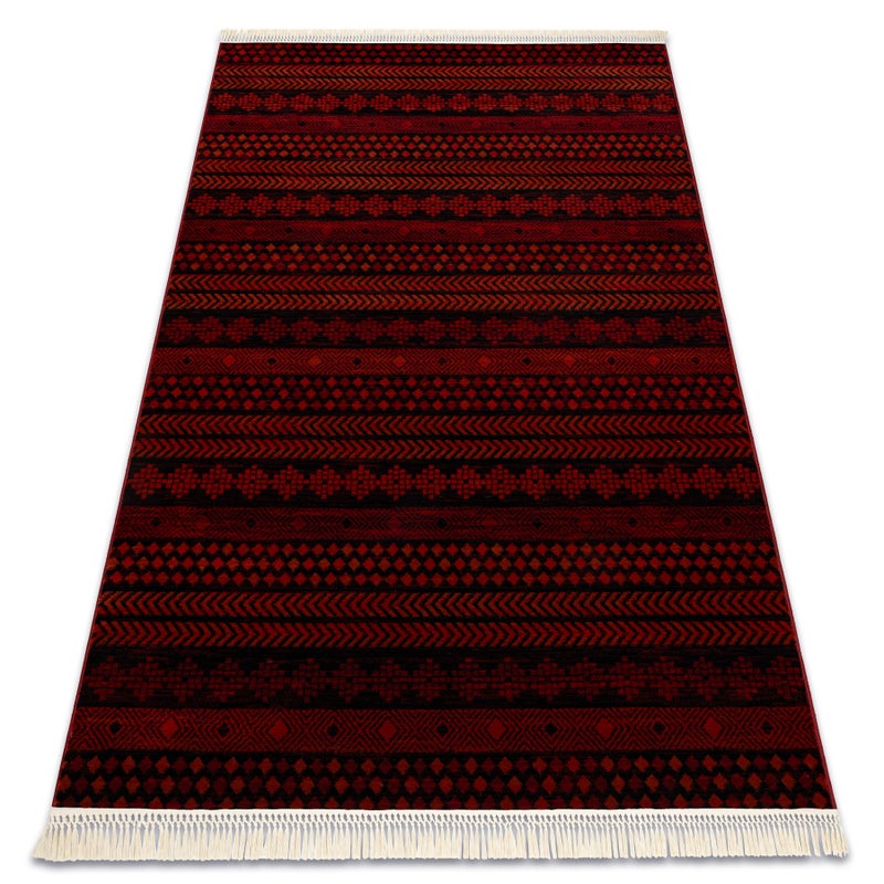 Dywan ORIENT 5132 bordo / czarny Orientalny, z frędzlami 250x350 cm