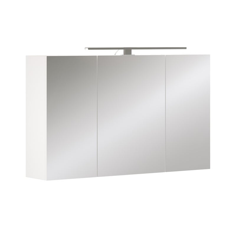 Vicco Szafka łazienkowa z lustrem Lavio, Biały, 100 x 60 cm z 3 drzwiami i oświetleniem LED