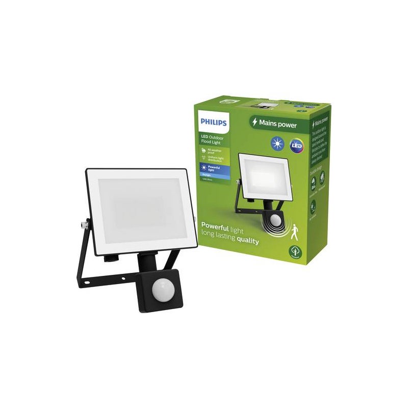 Naświetlacz LED Philips Projektor zewnętrzny z Czujnikiem Ruchu i Zmierzchu 20W 2050lm 5000K IP65 Czarny Lois