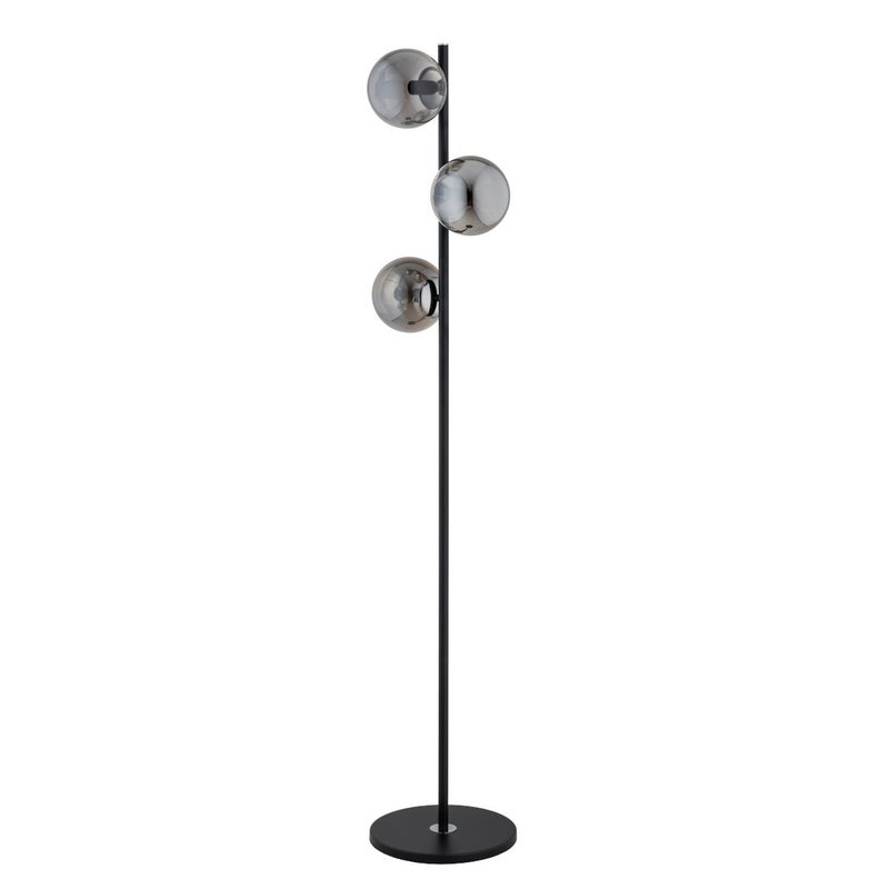 Lampa podłogowa stojąca Malaga czarna-chromowana 3xE14x10W wym: 157 x 32 x 32 cm metal Alfa