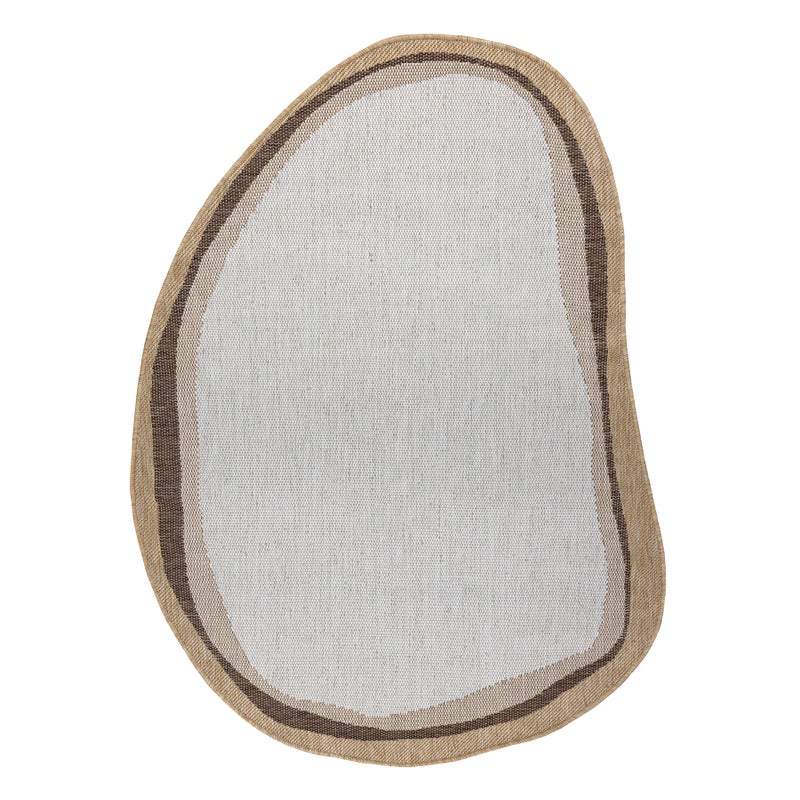 Dywan ORGANIC 2125 sizal Kamień ecru / naturalny - nowoczesny nieregularny kształt 133x190 cm