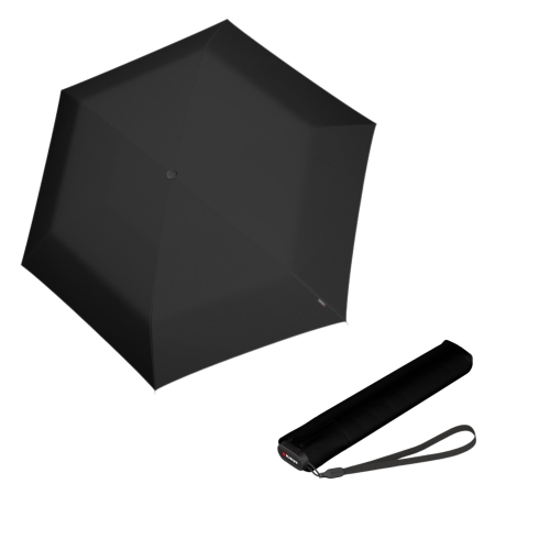 Parasol Damski Knirps US.050 Ultra Slim UV Manualny Składany Czarno-różowy