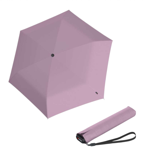 Parasol Damski Lekki Manualny Knirps UV 50 + Składany Różowo-Czarny