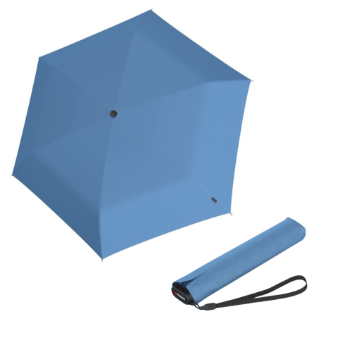 Parasol Damski Lekki Manualny Z Powłoką UV 50 + Składany Niebiesko-Czarny