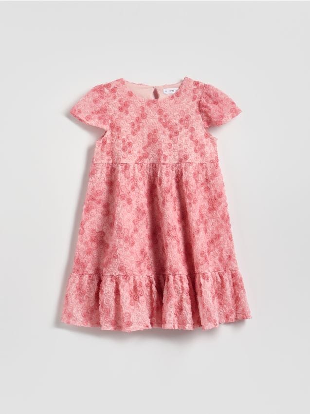 Reserved - Strukturalna sukienka - różowy