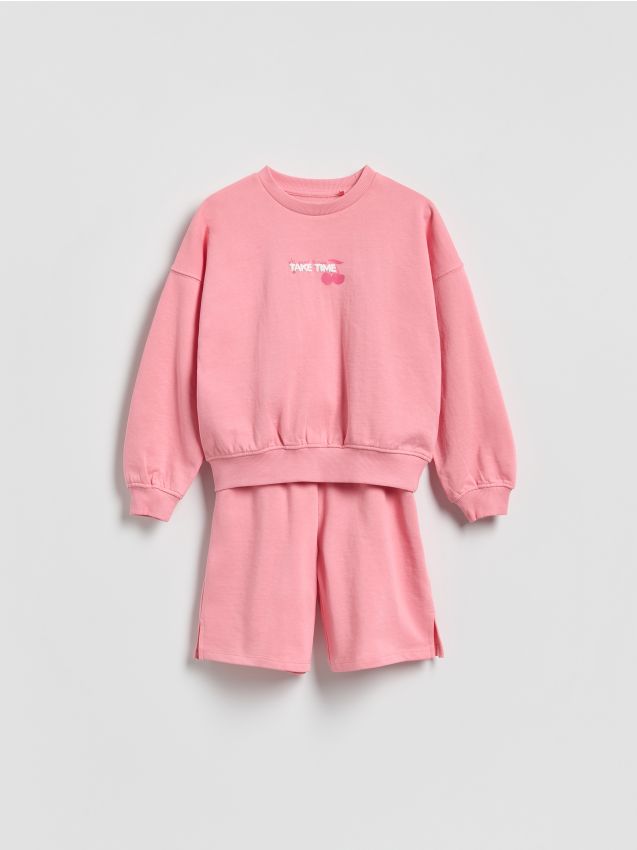 Reserved - Dresowy komplet z bawełny - różowy