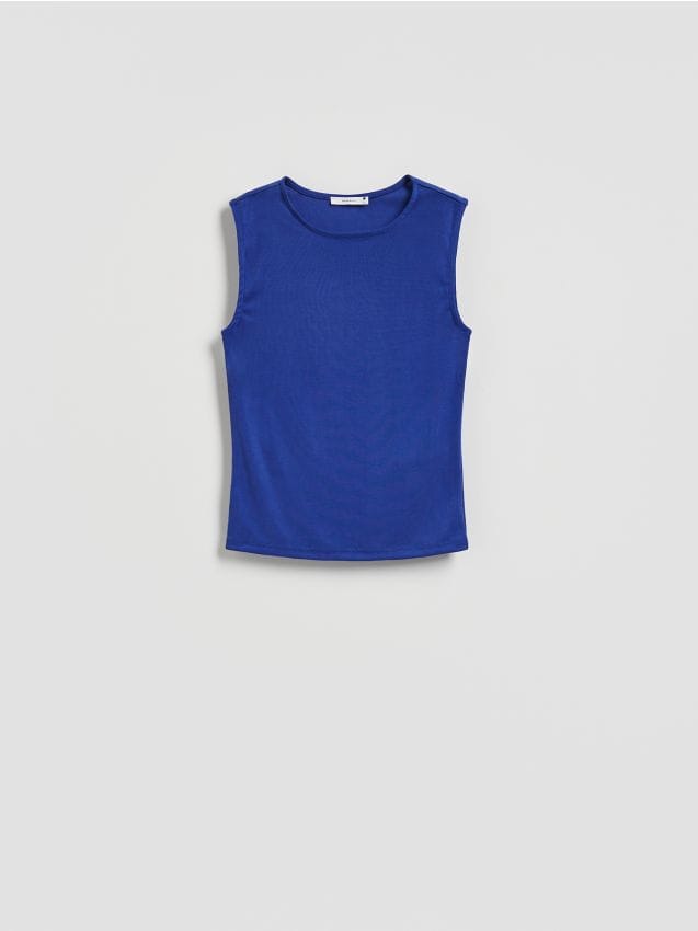 Reserved - Top z wiskozą - granatowy