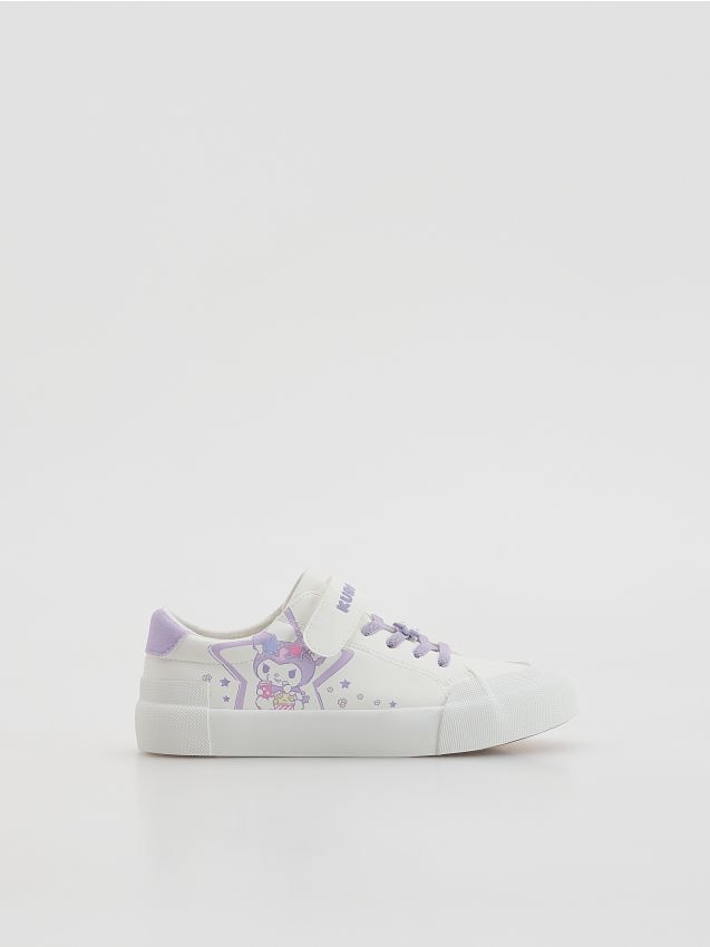 Reserved - Trampki Kuromi z imitacji skóry - biały