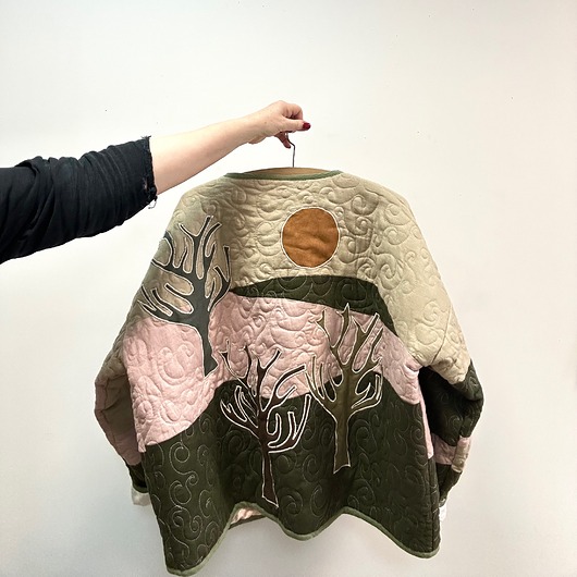 Kurtka lniana, patchworkowa Leśna Toń 2