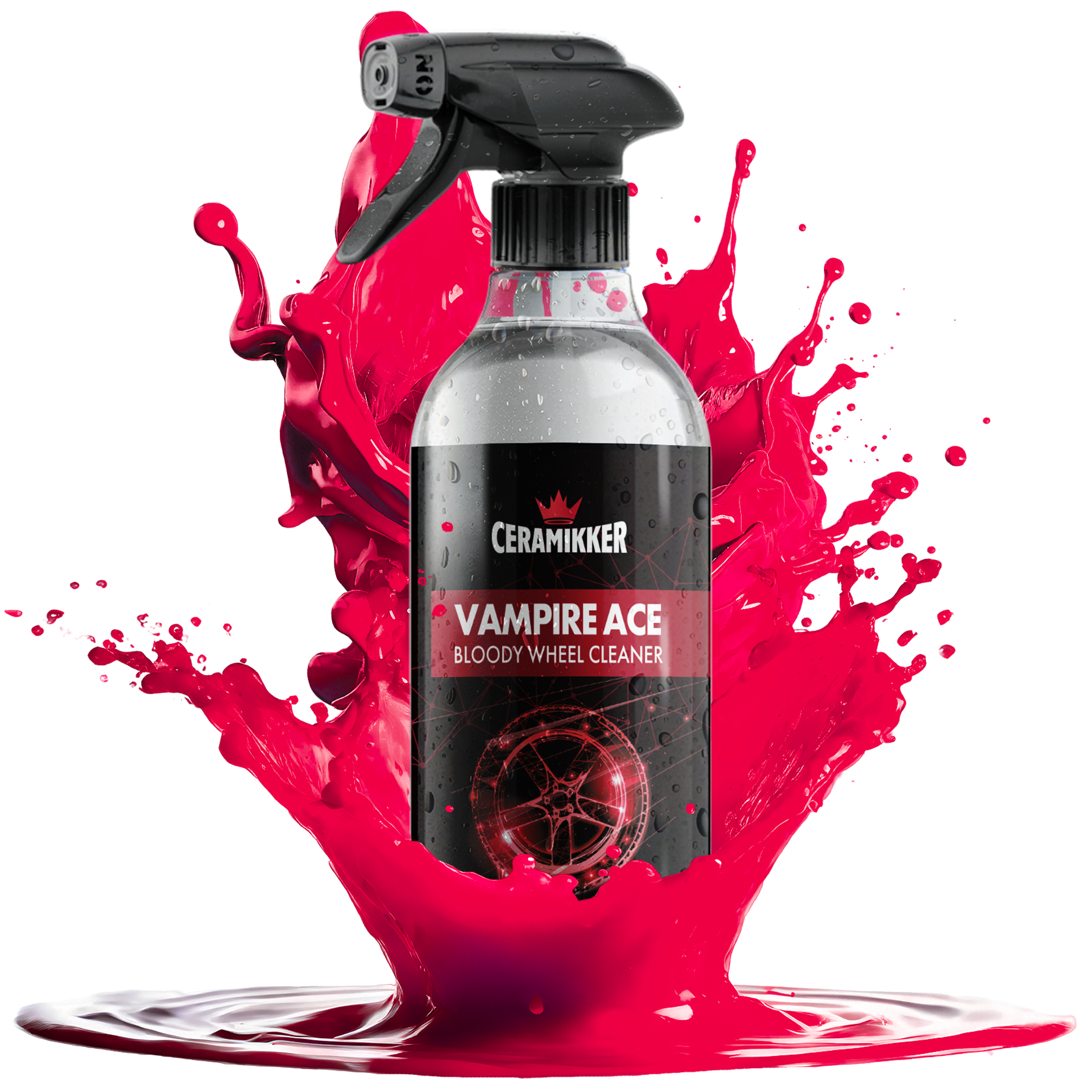 CERAMIKKER Vampire Ace – Płyn do Felg z Efektem Krwawej Felgi