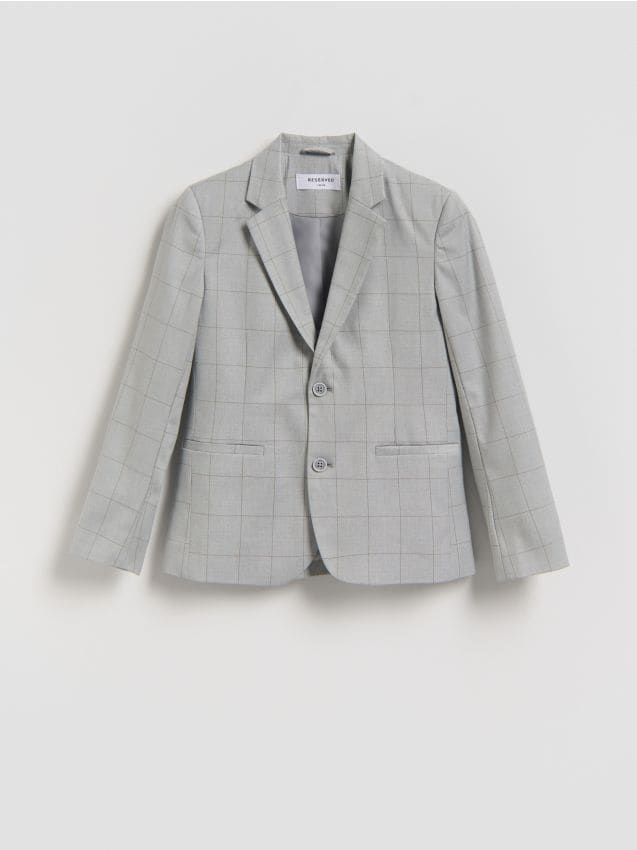 Reserved - Marynarka z dodatkiem wiskozy - jasnoszary