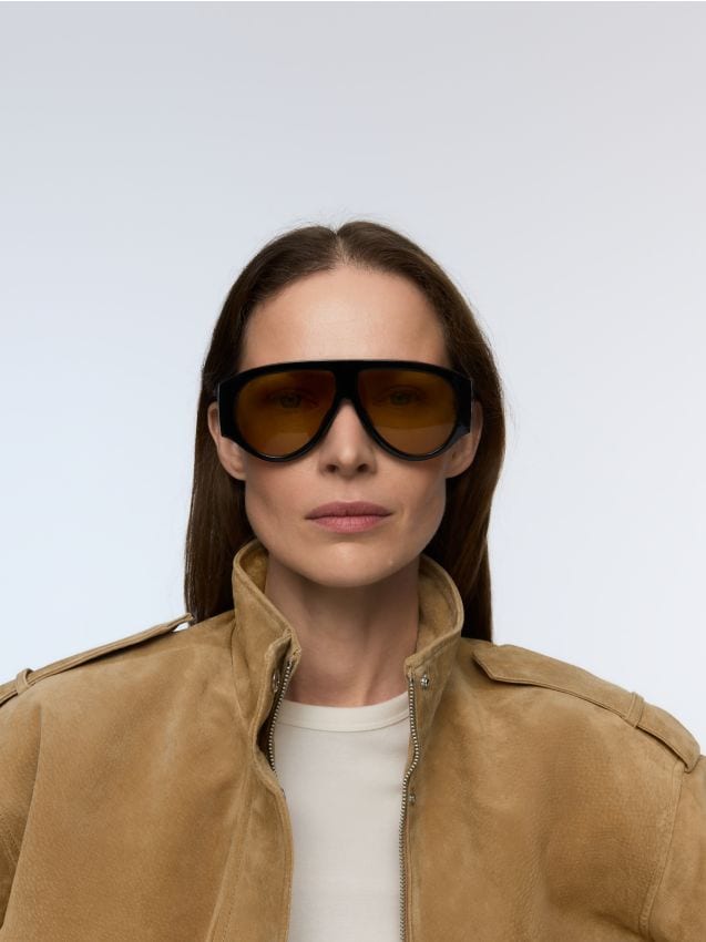 Reserved - Okulary przeciwsłoneczne aviator - żółty