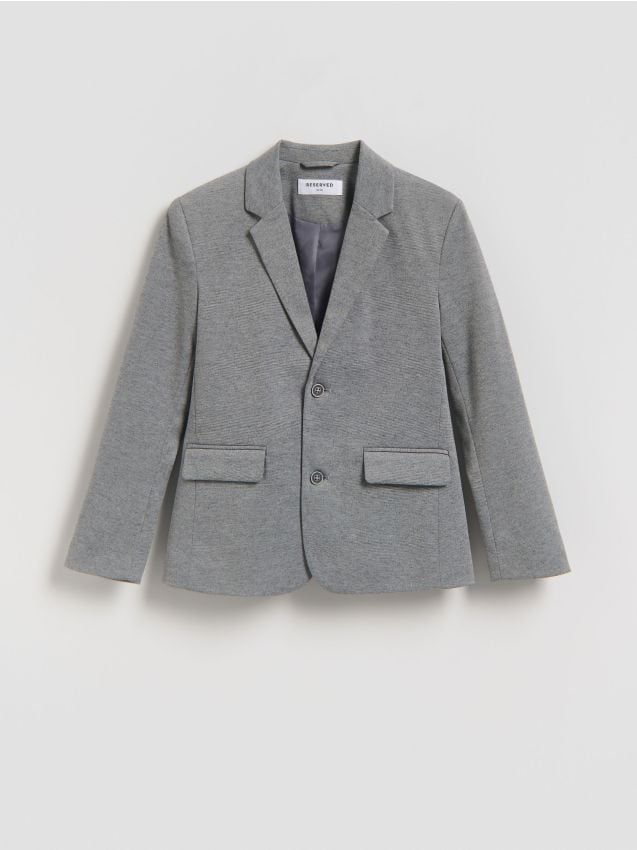 Reserved - Marynarka z dodatkiem wiskozy - jasnoszary