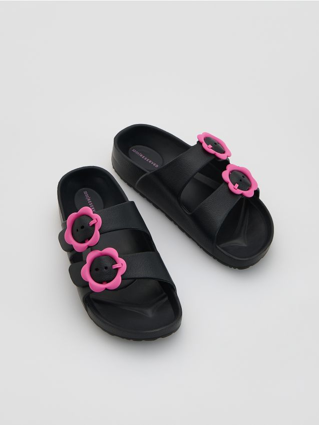 Reserved - Lekkie klapki - czarny