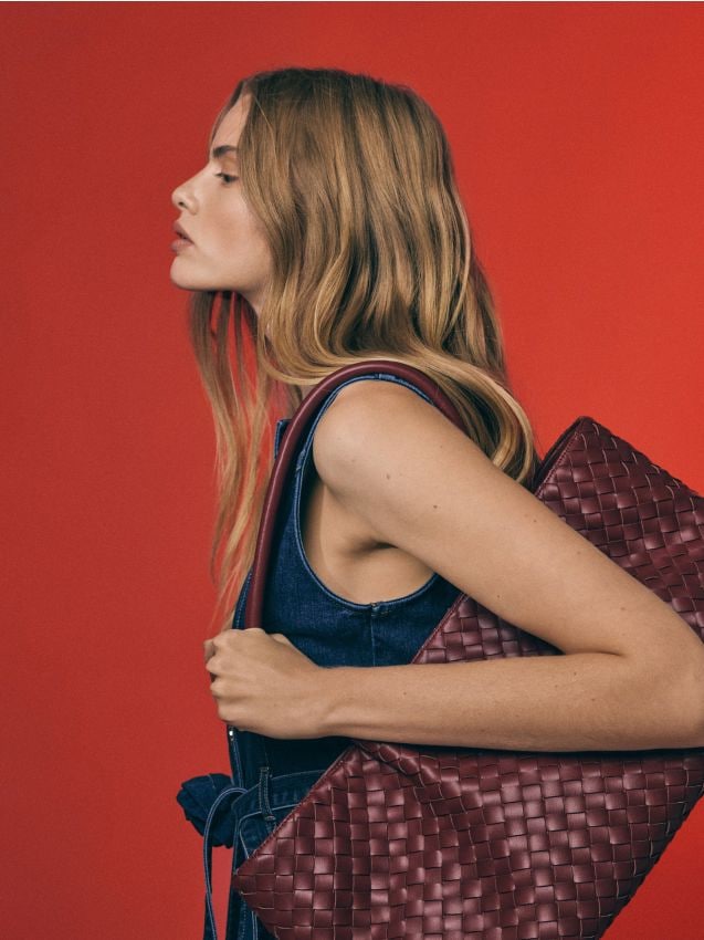 Reserved - Torebka shopper - czerwony