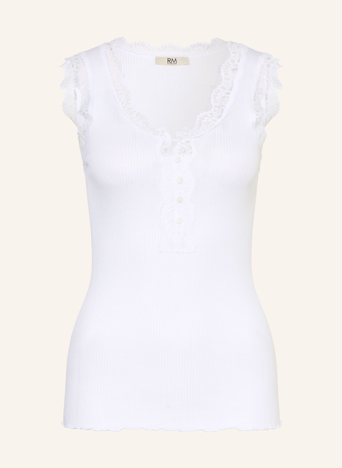 Rosemunde Top Rmwbalta Z Koronką weiss
