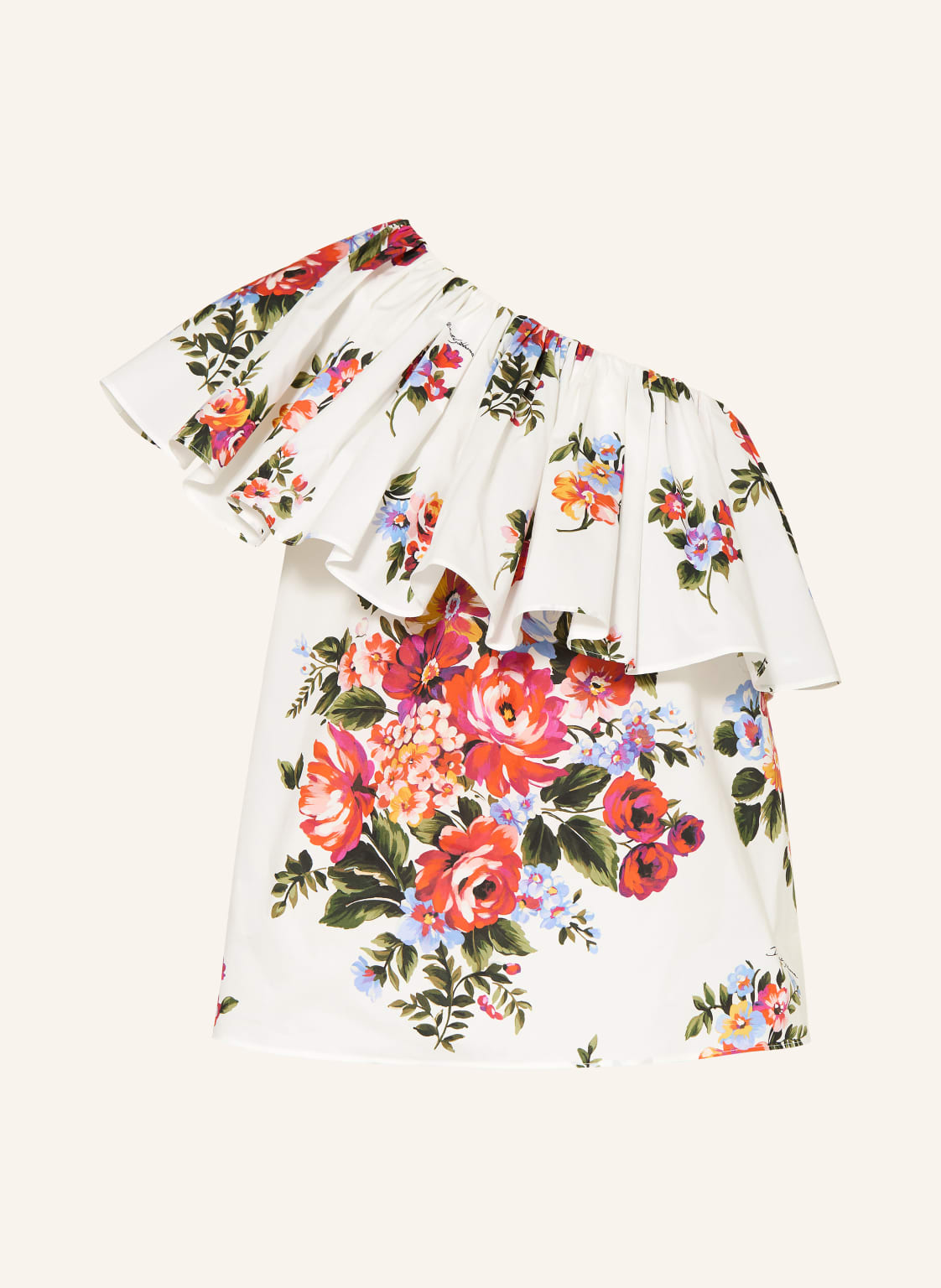 Dolce & Gabbana Bluzka Z Falbanami weiss