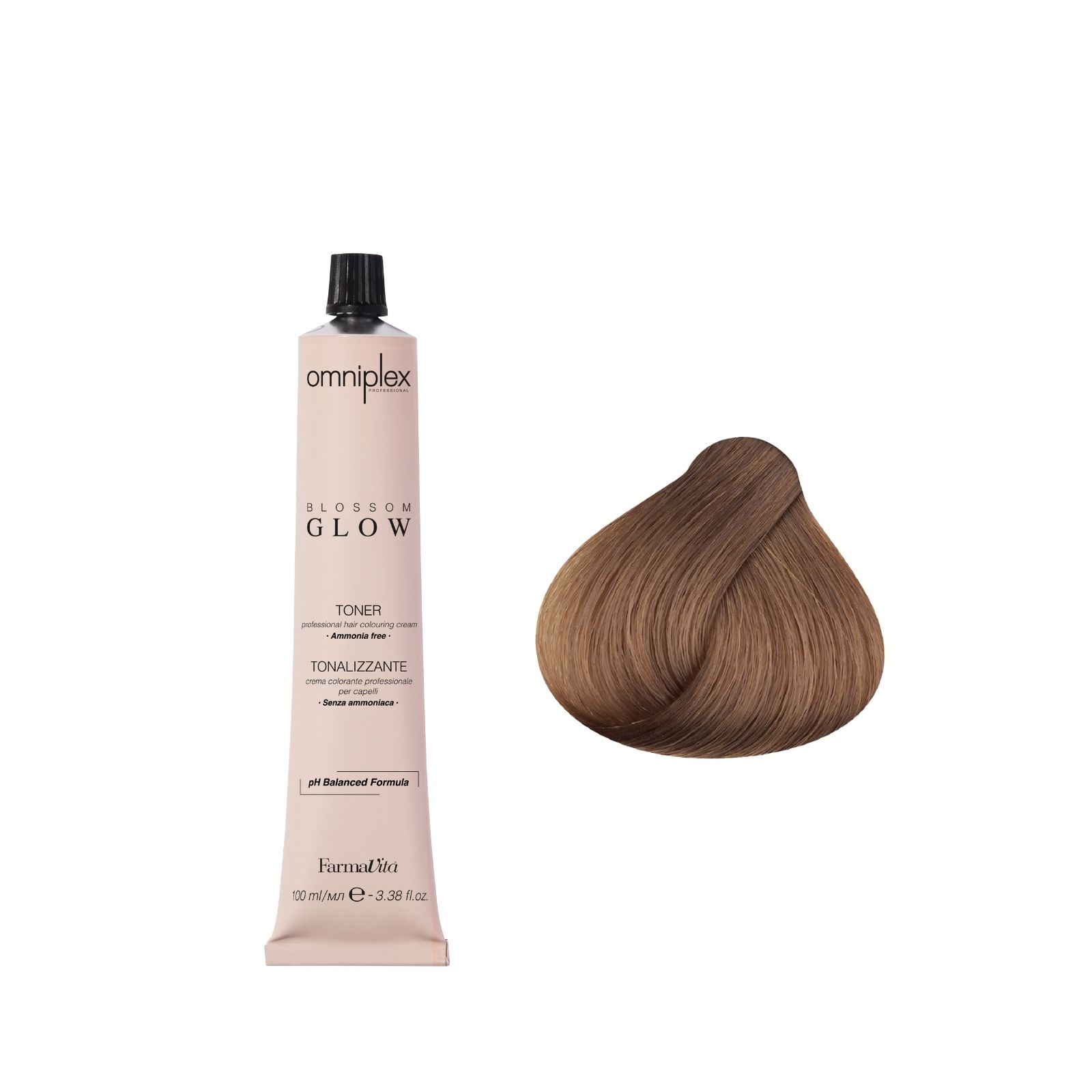 Farmavita Toner Omniplex Blossom Glow Milk Chocolate, toner do włosów bez amoniaku, czekoladowy, 100ml