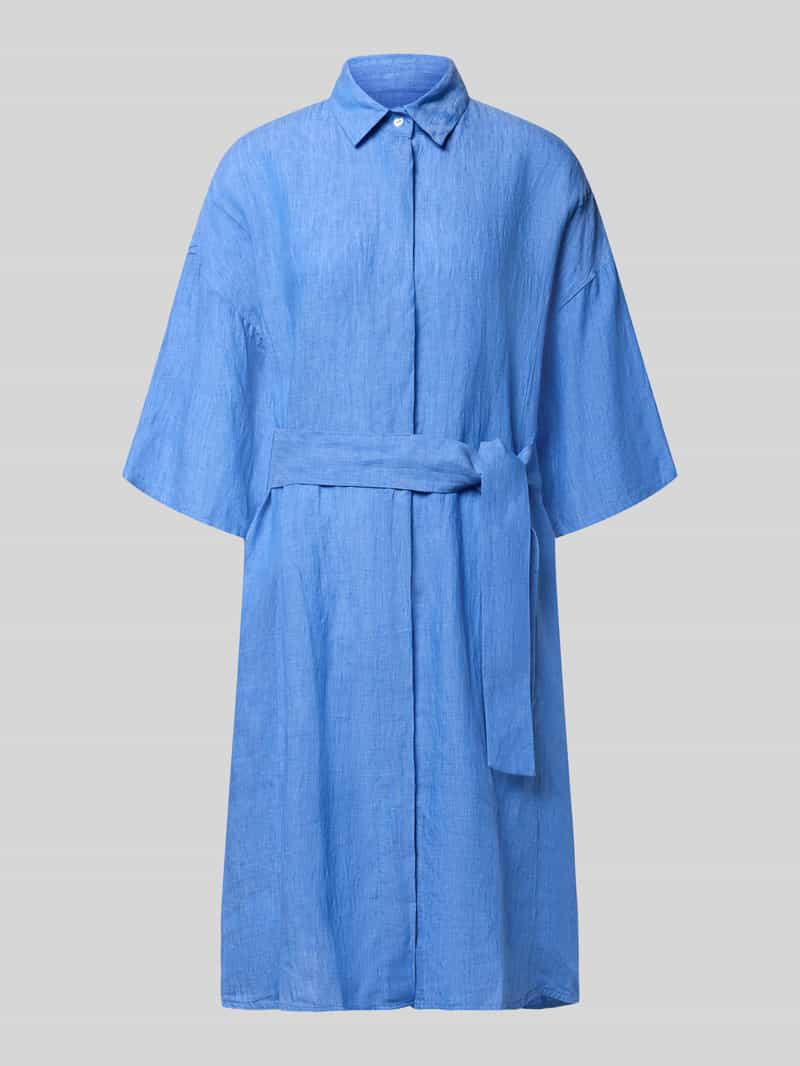 krój regular fit lniana sukienka z czystego lnu model 'Derby'